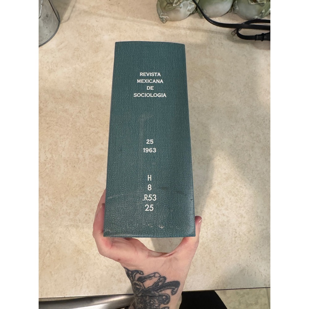 1963 Revista Mexicana de Sociologia Vol 25 Hardcover UNAM Spanish Sociology Book